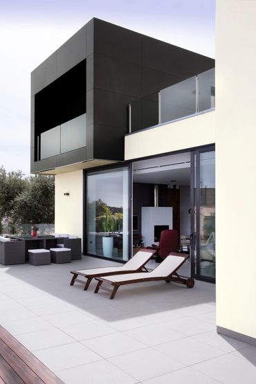 Large Format Tile Exterior Cladding by Grespania Coverlam Tiles