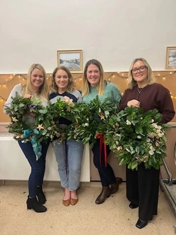 Christmas wreathmaking workshop at Wickersley, Rotherham