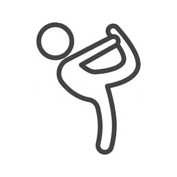 figure doing physiotherapy stretching
