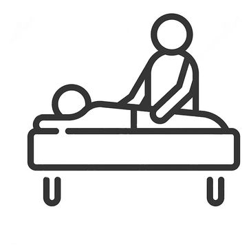 physiotherapist treating client on massage bed