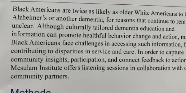Text discussing dementia disparities in Black Americans.