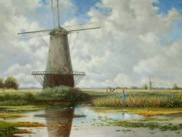 Title: "Holland Countryside Serenity"
Medium: Oil on Panel
Dimensions: 22" x 13"

Description:
Embra