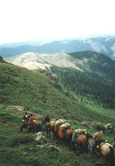 Pack trip, Continental Divide Weminuche Wilderness Colorado
