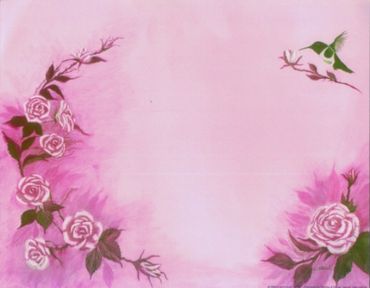 Antique Rose used to print a romantic poem on.