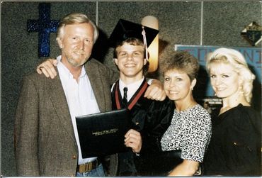My father (R.I.P), my brother, my mom, me; at my brother's high school graduation, 1986.