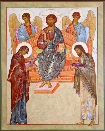 Byzantine icon of Christ Deesis