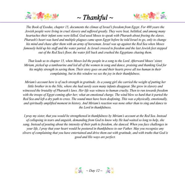 Devotional and prayer excerpt from Dear Sister