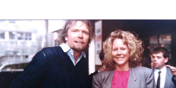 Richard Branson & Debbie Peterson in London judging a competition for young entrepreneurs.