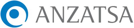 Logo featuring a blue circular emblem and the text 'ANZATSA'.