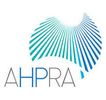 Logo of AHPRA with stylized Australian map in blue gradients.