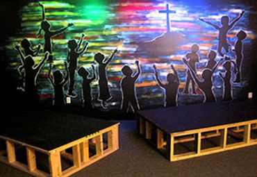 #trinity #mural #painting #acrylicpainting #church #publicart #maranatha