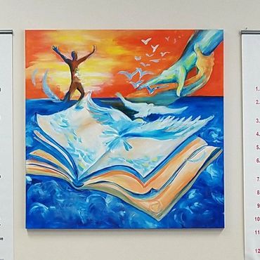 #trinity #mural #painting #acrylicpainting #church #publicart #maranatha