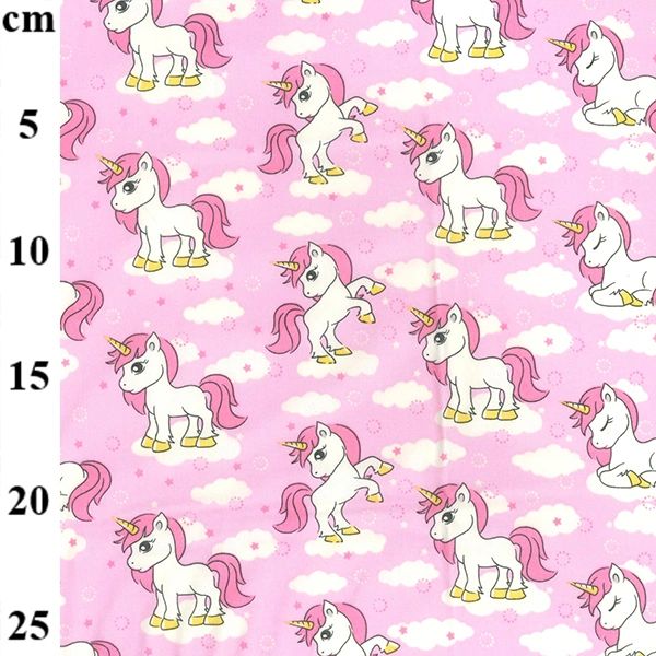 Pink unicorn fabric