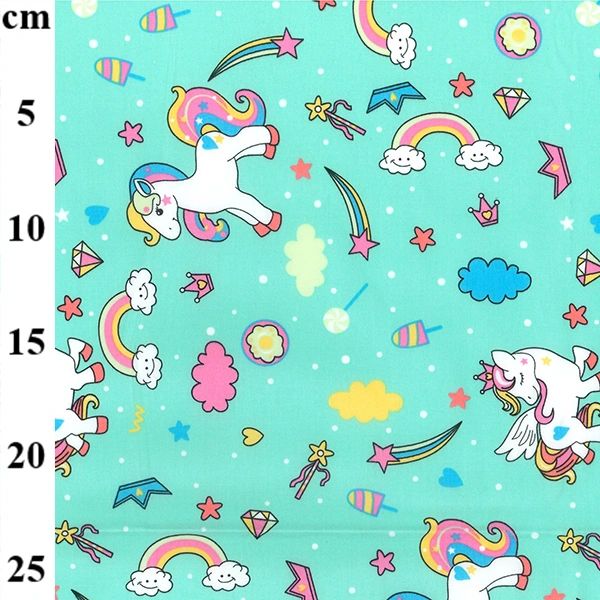 Unicorn stars and rainbows fabric