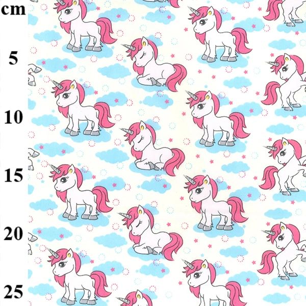 Pony unicorn cotton fabric