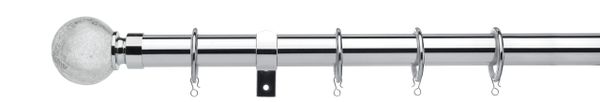 28mm chrome metal curtain pole
