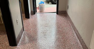 Big O Flooring, Inc. #epoxyflakefinishes, #microtoppingepoxy, #modernepoxyspaces, #durablefloors