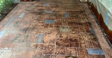 Ivy Park Senior Living #missionviejo #elitecrete #texturepave #stampedoverlay by Big O Flooring, Inc