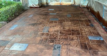 Ivy Park Senior Living #missionviejo #elitecrete #texturepave #stampedoverlay by Big O Flooring, Inc