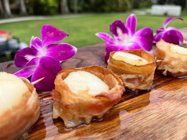 bacon wrapped diver scallops