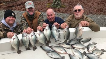 Limits of monster crappie on Lake Oconee. Caught by BigFishHeads Guide Service. Captain Doug Nelms