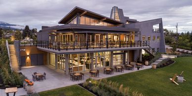 Exterior and lawn of Mount Boucherie Winery