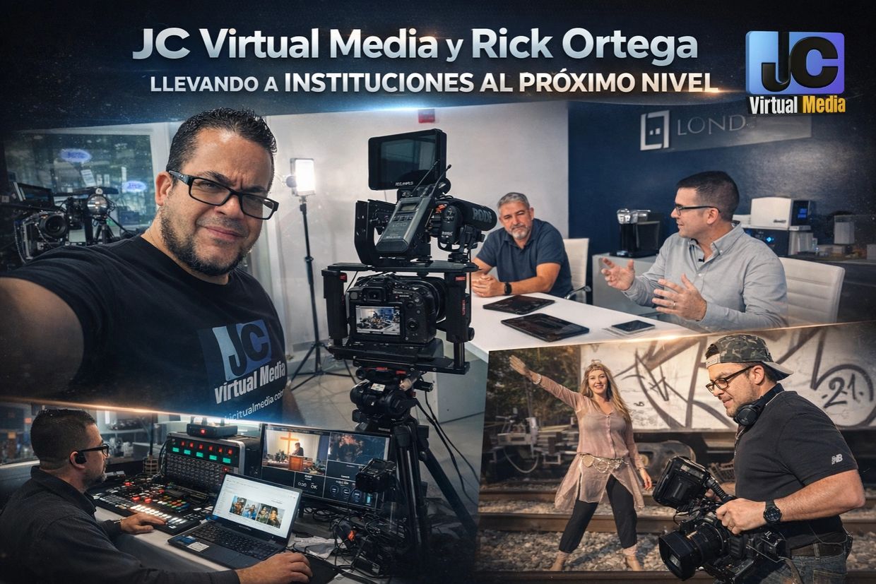 JC Virtual Media and Rick Ortega collaborating on media projects.
