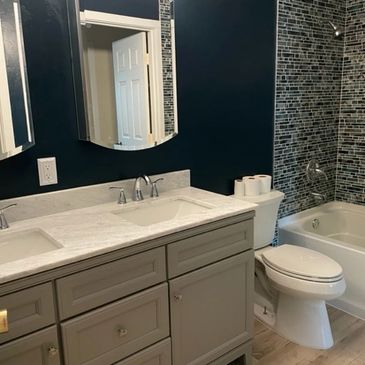Bathroom remodeling done by Texas Supreme Painting & Contracting Inc.