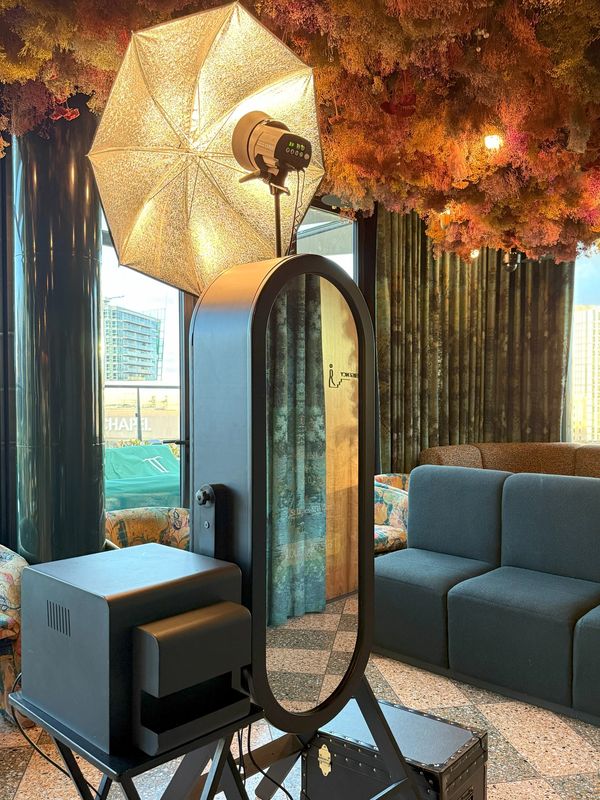 Retro style magic mirror photo booth