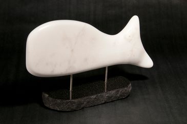 CO Yule Marble sculpture a silhouette of a whale