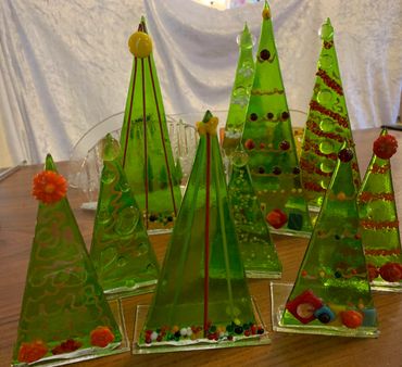 Fused Glass Christmas Trees
