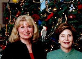 Catherine Miller and First Lady Laura Bush at the White House - official White House Christmas tree