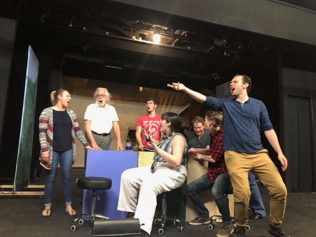 Rehearsal - The PR Department in CRUDE-The Climate Change Musical.