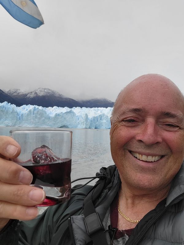 Calafate Spirits in front of Perito Moreno