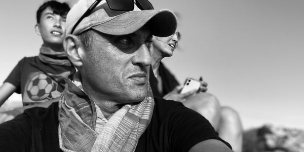 Shooting the breeze after a day in the Ocean.