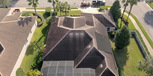 Roof cleaning in Sarasota Florida.