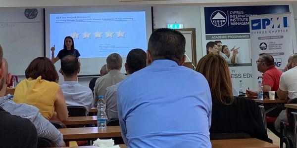 Presenting NeuroLinguistic Programming Techniques to Project Managers at PMI Cyprus.