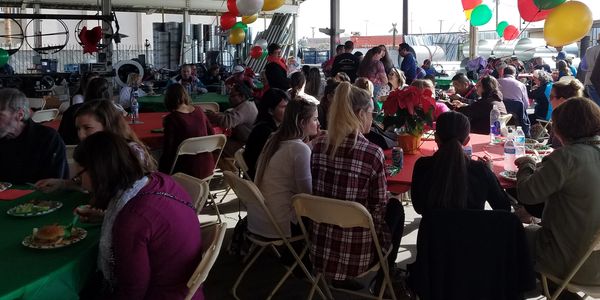 BBQ time with friends from Maggie's Place and St. Mary's Food Bank.