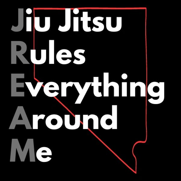 Jiu Jitsu acronym inside red outline.
