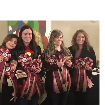 AHACO members with high point ribbons