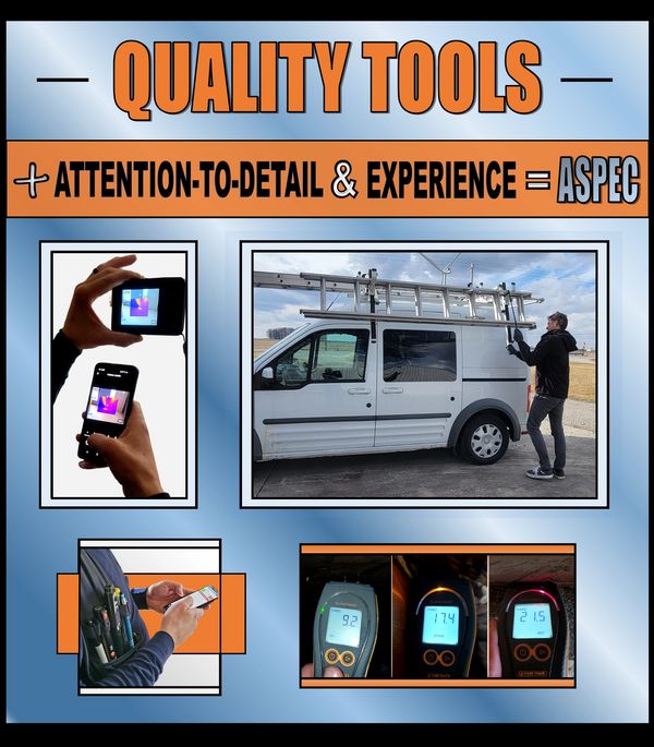 Infrared Camera, quality moisture detector, mobile home inspection software in use by Josh Frederick