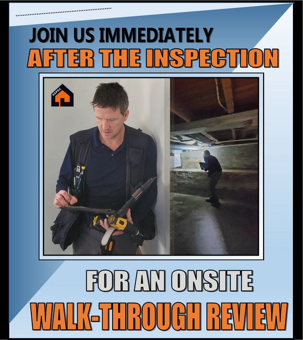 Josh Frederick at ASPEC performing a home inspection and a walk-through review of the results