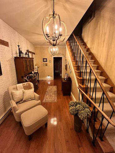 Original foyer with some redecorating we did upon moving in.