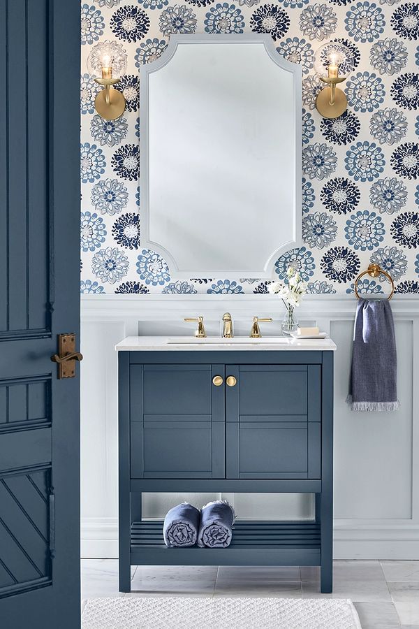 Bath Paint Design Decor Styling Photoshoot Photography Wall Paper Blue