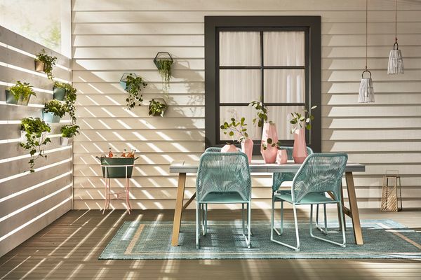 Custom Paint Design Decor Styling Photoshoot Photography Color of the Year Patio Set Design