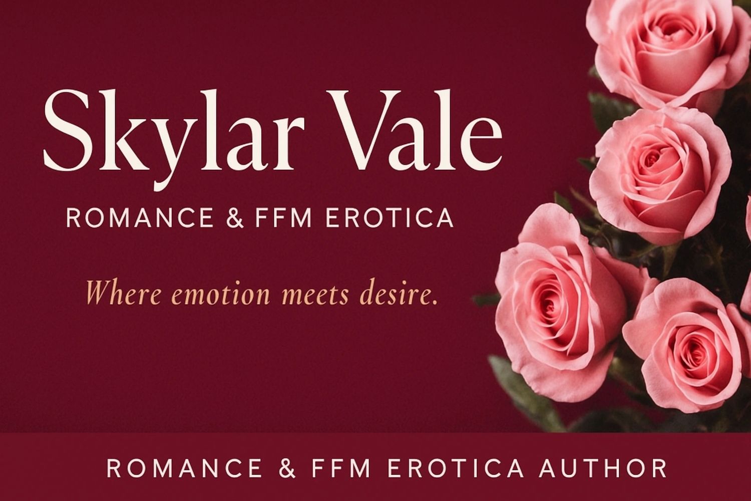 Skylar Vale: Romance and FFM erotica author with a passion for desire and emotion.