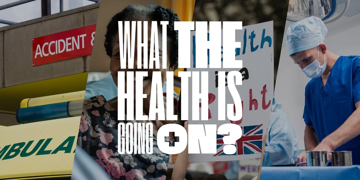 What the Health is Going On? logo banner