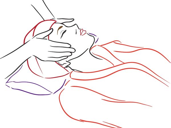 Massage line art.