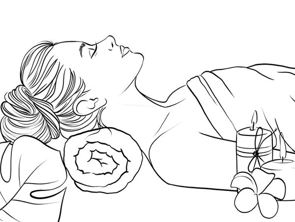 Massage line art.