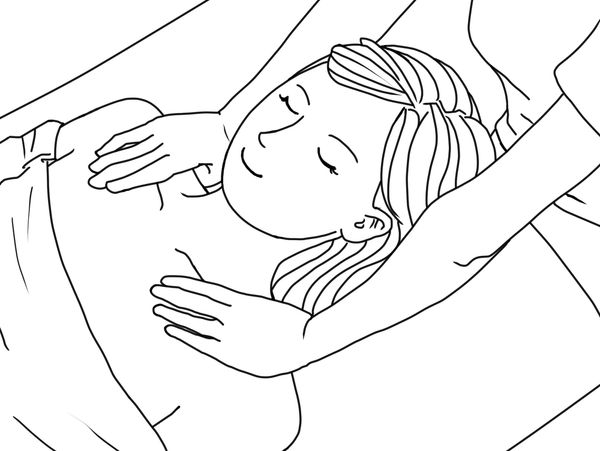 Massage line art.